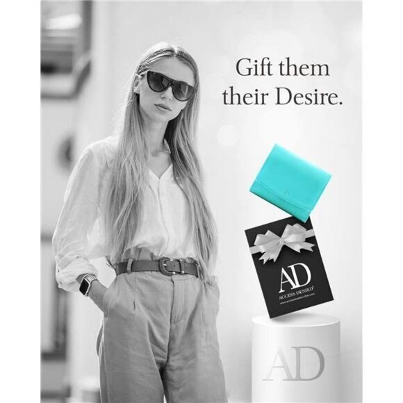 Leather Wallet for Women Small RFID Blocking Compact Card Holder Coin Purse Gift - Picture 6 of 7